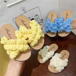 Chaussures décontractées polyvalentes pour filles pantoufles princesse pour enfants sangle