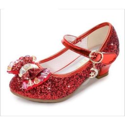 Chaussures avec papillon à strass pour filles sandales en cuir princesse pour la danse style