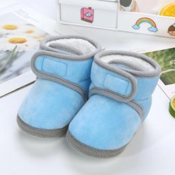 Chaussettes pour bébé fille 6 mois bottines chaudes en polaire à la mode couleur unie