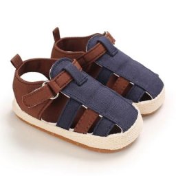 Sandales d'été pour bébés garçons chaussures de marche antidérapantes ajourées