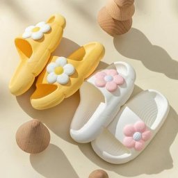 Pantoufles d'été à fleurs pour enfants décontractées solides douces respirantes non ald pour
