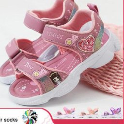 Sandales de princesse souples et légères pour fille chaussures d'été confortables et brillantes
