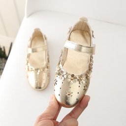 Chaussures de princesse en cuir pour enfants chaussures astronomiques souples chaussures simples à