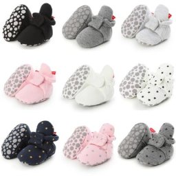 Chaussettes pour Nouveau Né Garçon et Fille Chaussons pour Bébés Accessoires Antidérapants de