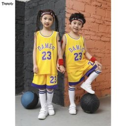 Maillot de basket-ball à séchage rapide pour enfants shorts en fibre trempés uniforme de