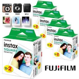 NeW Instax Square Film White Edge Photo Paper (10-100 Pcs) pour Fujifilm SQ10 SQ6 SQ1 SQ20 Instant