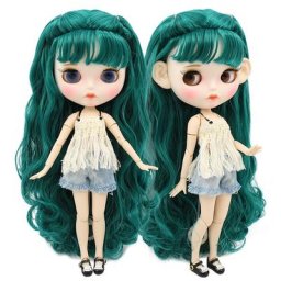 ICY DBS Blyth-Poupée 1/6 bjd peau blanche corps articulé cheveux verts avec tresse lèvres