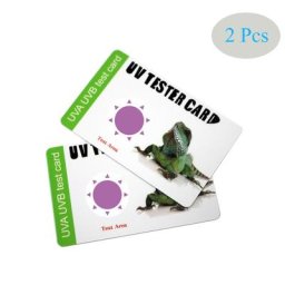 Carte de test d'ampoule UVA pour reptiles papier de test UV lampe de terrarium pour reptiles