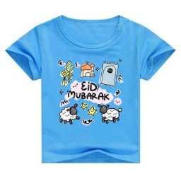 T-shirt lanterne du Ramadan pour enfants dessin animé EID Mubarak vêtements décoratifs pour bébés