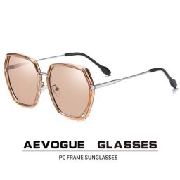 AEVOGUE-Lunettes de soleil polygonales polarisées pour femme surdimensionnées à la mode verres