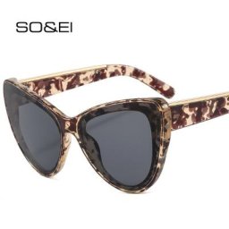 Buc& EI-Lunettes de soleil œil de chat pour hommes et femmes lunettes de soleil dégradées nuances