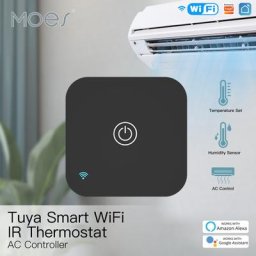 MOES-Contrôleur de température et d'humidité Tuya WiFi IR ThermoandreAC Télécommande Smart