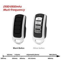 280-868 MHz multi-fréquence Garage télécommande ouvre-porte 433.92 mhz Rolling Code émetteur porte