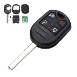 Porte-clés télécommande à 4 boutons pour voiture pour Ford Escape Fiesta Focus Transit Connect
