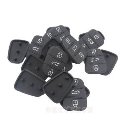 Lot de 50 clés de voiture à 3 boutons en caoutchouc en silicone pour Hyundai ou Kia I30 IX35 I20
