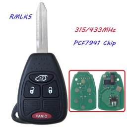 Clé télécommande non coupée à 4 boutons 315Mhz/433Mhz ID46 pour Chrysler Dodge pacifique Jeep