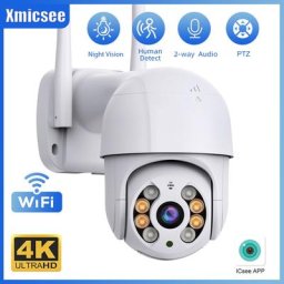 Caméra de surveillance extérieure PTZ IP WiFi HD 3MP (IP66) dispositif de sécurité sans fil avec