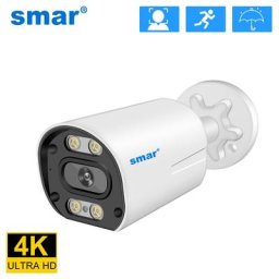 Smar-Caméra de surveillance extérieure IP POE HD 8MP/4K dispositif de sécurité domestique sans fil