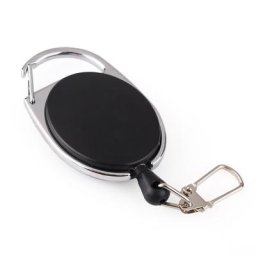 Porte-clés rétractable avec ressort câble métallique antivol porte-clés anti-perte outil de camp