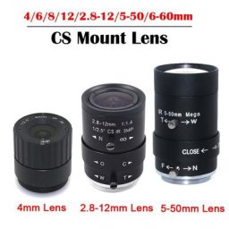 Objectif de caméra de sécurité HD mégapixels monture CS 2.8-12mm/5-50mm /6-60mm objectif Varifocal