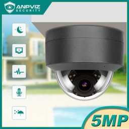 Anpviz-Caméra de surveillance extérieure IP POE avant sécurité CCTV caméra domestique vision