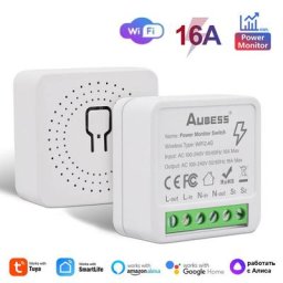Mini Module de commutateur intelligent Tuya Wifi 16a avec moniteur d'énergie prise en charge de