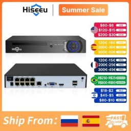 Hiseeu-Caméra de surveillance de sécurité IP enregistreur vidéo poignées qualifiée ales système
