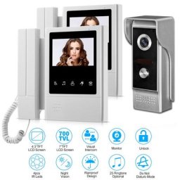 Système de sonnette vidéo filaire TFT LCD interphone de porte domestique interphone IR COMS