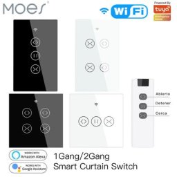 MOES-Joli Intelligent pour Volet Roulant de Rideau Tuya Électrique Wifi Commande Vocale Alexa