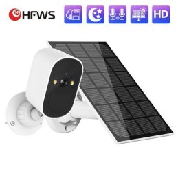 HFW – caméra de vidéosurveillance Wifi 2MP avec panneaux solaires 4000mAh pour la sécurité de la