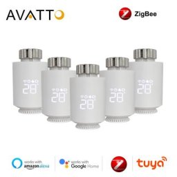 AVATTO-Vanne d'actionneur Tuya ZigBee 3.0 TRV Religieux Thermostat programmable intelligent
