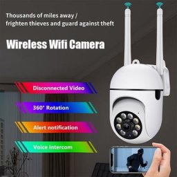 Caméra de surveillance extérieure PTZ IP WiFi HD 1MP/1080p dispositif de sécurité sans fil avec