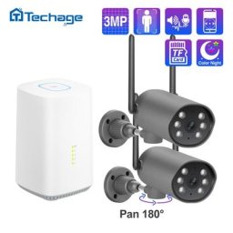 Techage-Mini système de caméra IP sans fil suivi automatique humanoïde enregistrement audio