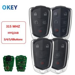 Okey-Clé de voiture à distance 3 boutons 4 boutons 5/6 boutons 315Mhz 433 successifs Z