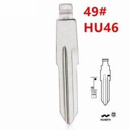 HU46 HU46FH – lame de clé télécommande à rabat vierge en métal non coupée pour Opel