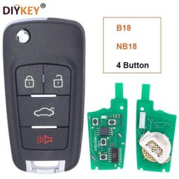 DIYKEY – porte-clés de télécommande universel KD à 4 boutons série B B18/ NB série URG200 NB18