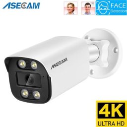 Caméra de surveillance extérieure IP PoE HD 8MP/4K dispositif de sécurité sans fil avec IA