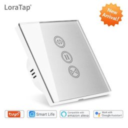 Tuya – interrupteur intelligent pour rideau WiFi couleur argent pour volet roulant moteur