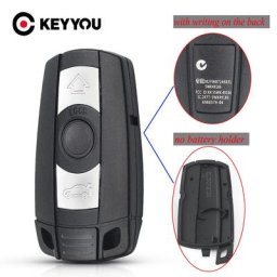 KEYYOU Clé De Voiture À Distance 3 Boutons Étui Fob Pour BMW 1 3 5 6 Série E90 E91 E92 E60 E70 E71