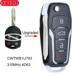 EllYECU-Clé à distance améliorée pour Ford Edge Escape Expedition Explorer 4 boutons 315MHz 4D63