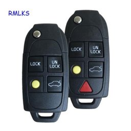Clé télécommande à rabat 4 5 boutons étui de remplacement pour VOLVO S60 S80 V70 XC70 XC90
