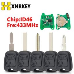 XNRKEY-Clé télécommande de voiture puce ID46 PCF7961 433Mhz pour KIT 307 206 407 cristaux en C1