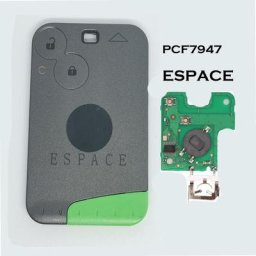 Clé télécommande intelligente à 2 boutons 433Mhz transpondeur PCF7947 pour voiture Renault