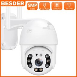 Caméra IP BESDER FHD 1080P H.265 étanche caméra extérieure détection de mouvement suivi des caméras
