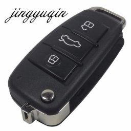 Jingyuqin – coque de remplacement pour clé télécommande 3 boutons étui pliable sans lame pour