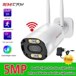 Caméra de surveillance extérieure IP WiFi HD 5MP dispositif de sécurité sans fil étanche IP66