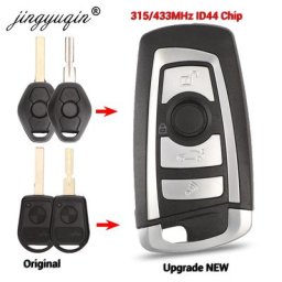 Jingyuqin EWS-clé à distance modifiée 4 boutons | 315MHz/433MHz puce ID44 PCF7935AA pour BMW E38
