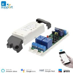 EWeLink – Module d'automatisation intelligent relais WiFi 2 canaux commutateur de moteur 220v