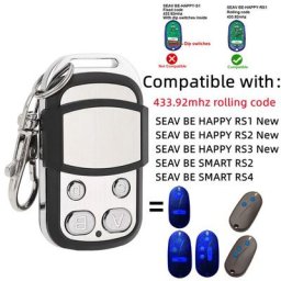 Télécommande de porte de garage pour ouvre-porte code roulant SEAV punHAPPY RS1 RS2 RS3 SMART RS2