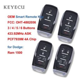 Keyecu – clé télécommande intelligente OEM 433.92MHz puce ASK PCF7939M / HITAG AES/4A pour Dodge